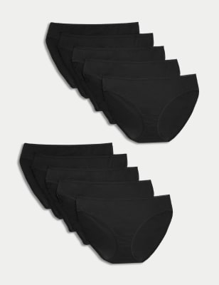 

M&S Collection Pack de 10 braguitas tipo bikini 100% algodónWomens - Black, Black