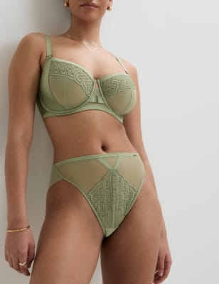 

Womens Autograph Belize Embroidery Wired Minimiser Bra (C-G) - Light Olive, Light Olive