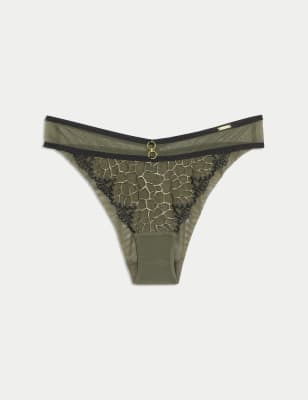 

Womens Autograph Evora Embroidery Miami Knickers - Dark Olive Mix, Dark Olive Mix