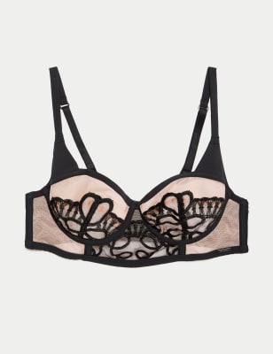 

Womens Autograph Bordeaux Wired Longline Balcony Bra (A-E) - Black Mix, Black Mix