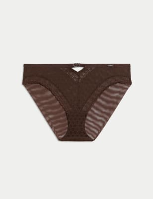 

Womens Autograph Vienna Lace High Leg Knickers - Dark Chocolate, Dark Chocolate