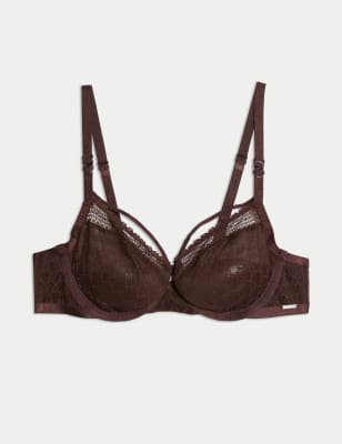 

Womens Autograph Vienna Lace Wired Balcony Bra (A-E) - Dark Chocolate, Dark Chocolate