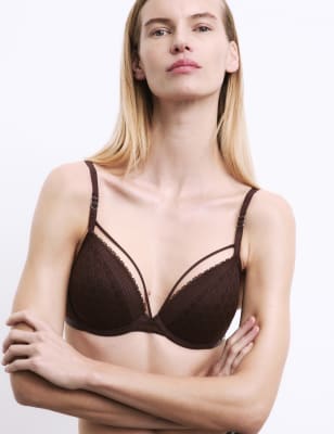 

Womens Autograph Vienna Lace Wired Plunge Bra (A-E) - Dark Chocolate, Dark Chocolate