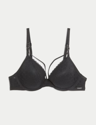 

Womens Autograph Vienna Lace Wired Plunge Bra (A-E) - Black, Black