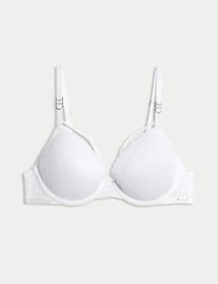 

Womens Autograph Vienna Lace Wired Plunge Bra (A-E) - White, White