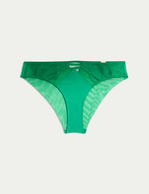 

Womens Autograph Leon Embroidery Brazilian Knickers - Bright Green, Bright Green