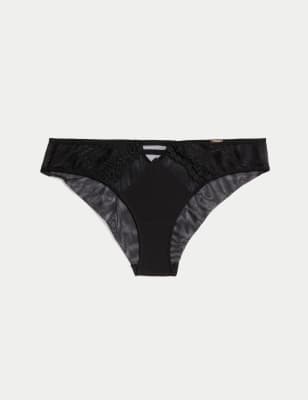 

Womens Autograph Leon Embroidery Brazilian Knickers - Black, Black