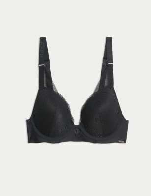 

Womens Autograph Kyoto Lace Wired Plunge Bra (A-E) - Black, Black