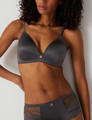 

Womens Rosie Smoothing Padded Plunge Bra A-E - Grey, Grey