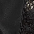 Silk & Lace Trim Non-Padded Balcony Bra, BLACK, swatch
