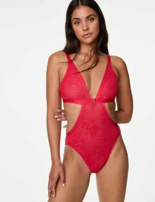 

Womens Boutique Lucia Lace Body - Bright Red, Bright Red