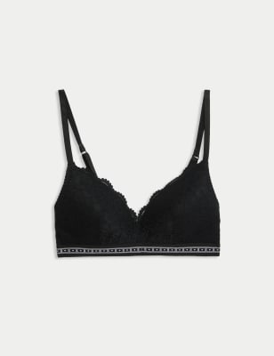 

Womens B by Boutique Cleo Lace Non Wired Plunge Bra (A-E) - Black, Black