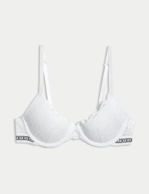 

B by Boutique Sujetador de media copa con aros y encaje Cleo (para copa A-E)Womens - White, White