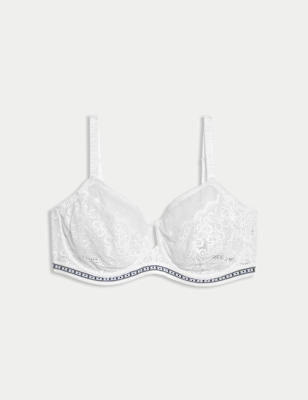 

Womens B by Boutique Cleo Lace Wired Minimiser Bra - White, White