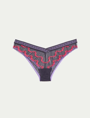 

Womens B by Boutique Farina Embroidered Miami Knickers - Carbon, Carbon