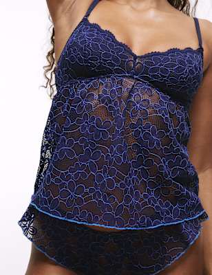 

Womens B by Boutique Cleo Lace Cami Set - Midnight Mix, Midnight Mix