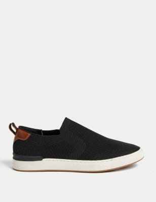 

Mens M&S Collection Slip-On Trainers - Black, Black