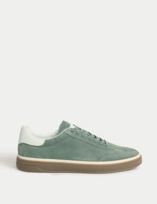 

Mens M&S Collection Suede Lace-Up Trainers - Green, Green