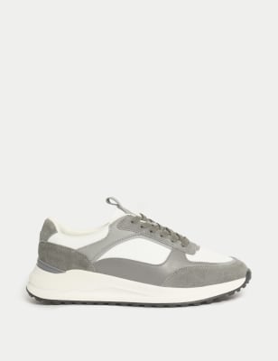 

Mens Autograph Lace Up Trainers - Grey Mix, Grey Mix