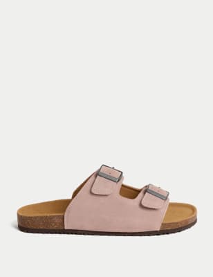 

Mens M&S Collection Suede Slip-On Corkbed Sandals, Pink