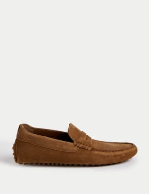 

Mens M&S Collection Suede Driving Shoes - Tan, Tan