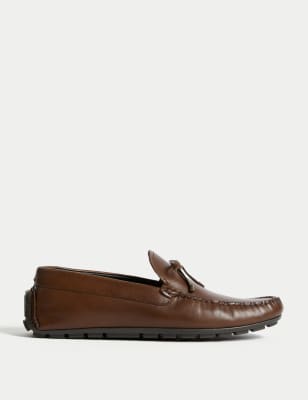 

Mens M&S Collection Lederslipper - Tan, Tan