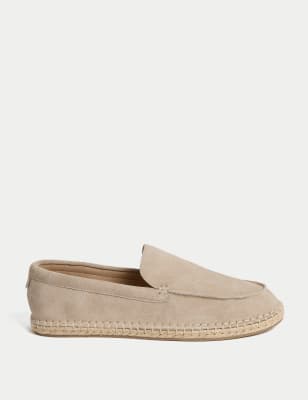 

Mens M&S Collection Suede Slip-On Espadrille Loafers, Stone
