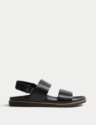 

Mens Autograph Leather Two Strap Sandals - Black, Black