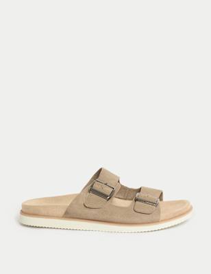 

Mens Autograph Suede Slip-On Sandals, Sand