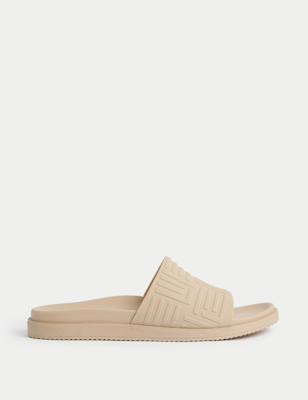 

Mens Autograph Pool Sliders, Ecru