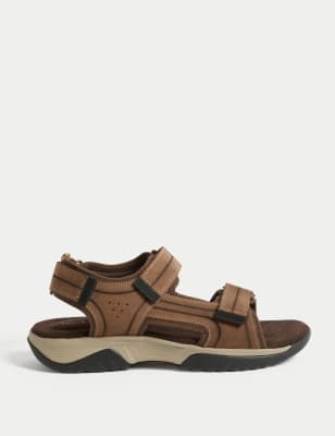 

Mens M&S Collection Nubuck Riptape Sandals, Tan