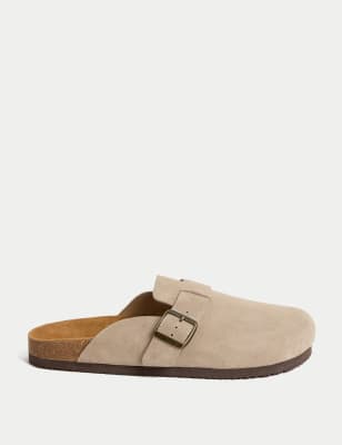 

Mens M&S Collection Suede Corkbed Mule, Stone