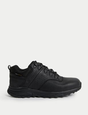 

Mens M&S Collection Leather Waterproof Walking Shoes - Black, Black