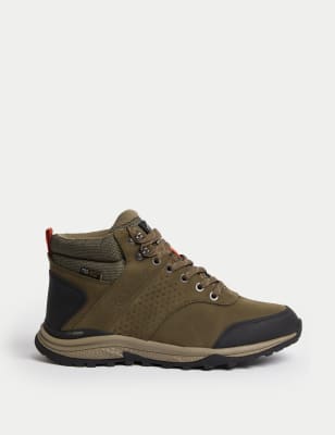 

Mens M&S Collection Leather Waterproof Walking Boots - Khaki, Khaki