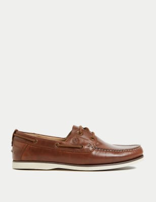 Leather Deck Shoes TAN Shoes M S ID