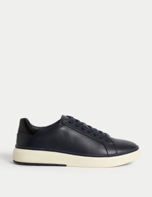 

Mens M&S Collection Airflex™ Leather Lace Up Trainers, Navy