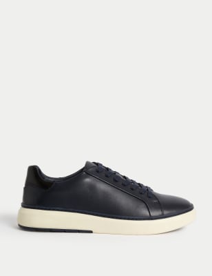 

M&S Collection Zapatillas de deporte de piel con cordones con Airflex™Mens - Navy, Navy