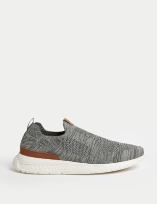 

Mens M&S Collection Airflex™ Slip On Trainers - Grey, Grey