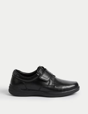 

Mens M&S Collection Schuhe aus Leder mit Airflex™, Klettverschluss und weiter Fußbreite - Black, Black