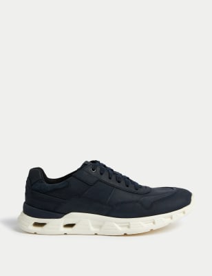 

Mens M&S Collection Airflex™ Leather Trainers - Navy, Navy