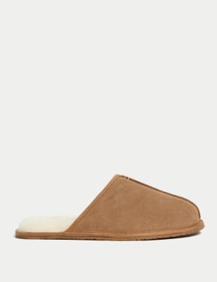 

Mens Autograph Suede Mule Slippers with Freshfeet™, Tan