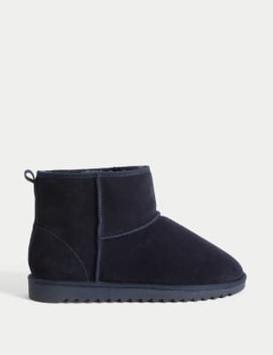 

Mens Autograph Suede Slipper Boots with Freshfeet™, Navy