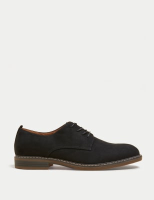 

Mens M&S Collection Suedette Derby Shoes - Black, Black