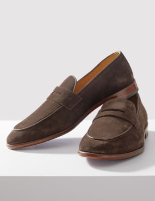 

Mens Autograph Suede Slip-On Loafers - Chocolate, Chocolate