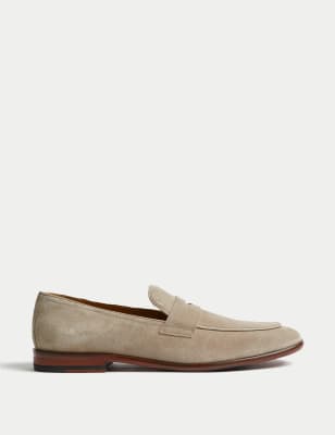 

Mens Autograph Suede Slip-On Loafers - Stone, Stone