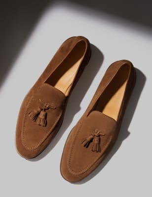 

Mens Autograph Suede Loafers - Tan, Tan