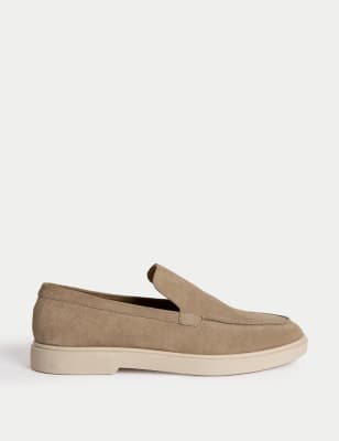 

Mens Autograph Suede White Sole Loafers, Stone