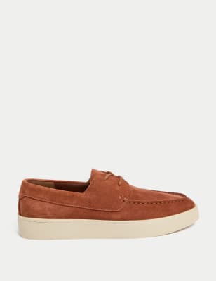 

Mens Autograph Suede White Sole Lace Up Loafers, Rust