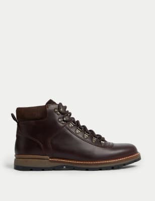 

Mens M&S Collection Leather Waterproof Walking Boots - Chestnut, Chestnut