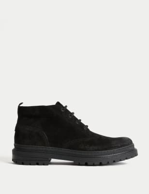 

Mens M&S Collection Suede Casual Boots - Black, Black